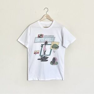 NEW Takeout Order LA Empty Shell Cartoon Graphic White T Shirt Adult size Medium
